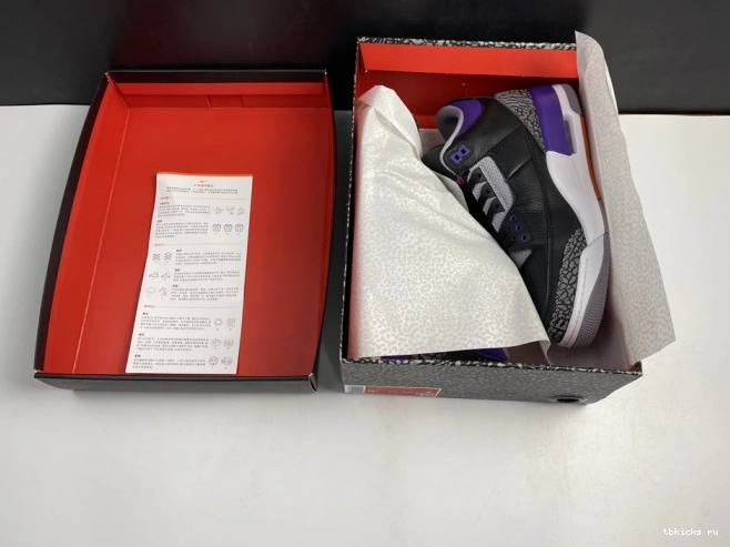 Cheap TB 050 3 Court Jordan Black CT8532 Air Retro Purple 0707